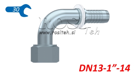 ANSCHLÜSSE DKORFS WIBLICH KNIE 90°DN13-1-14
