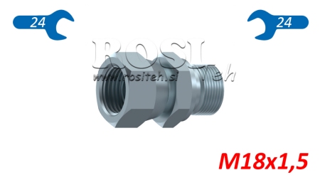 HIDRAULISKAIS DIVKĀRŠA SAVIENOJUMS GRIEŽAMĀ NUT M18X1,5