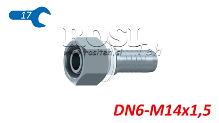 HIDRAULISKĀ SAVIENOJUMS DKOS 6 AR SIEVIETI DN6-M14X1,5