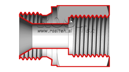HIDRAULISKAIS ADAPTERIS VĪRIEŠS-SIEVIETE 3/8-16X1,5