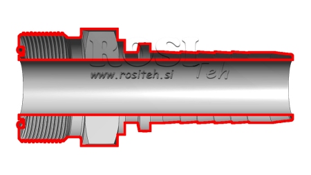 HIDRAULISKĀ SAVIENOJUMS AGORFS VĪRIEŠA DN19-1 7/16-12