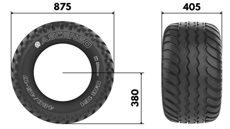 400/60-15,5 PNEUMATICO BKT AW708 14pl
