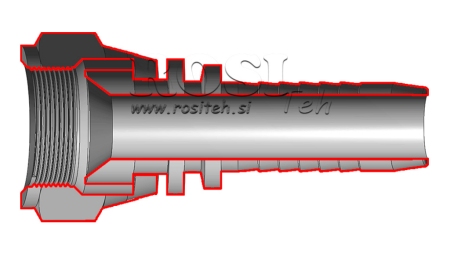 HIDRAULISKAIS SAVIENOJUMS DKJ JIC74° SIEVIETE DN10-9/16”-18
