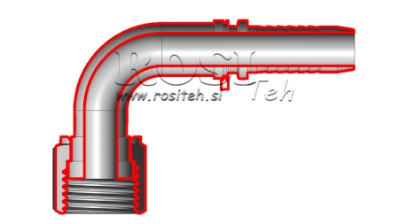 ANSCHLÜSSE DKORFS WIBLICH KNIE 90°DN13-11/16"-16