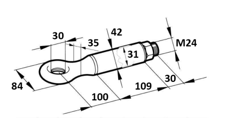 ŤAŽNÉ OKO OTOČNÉ FI30 2500/400KG