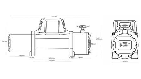 12 V ELEKTRISK VINCH DWM 12000 HD - 5443 kg