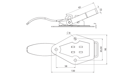 PIEKABES SĀNU PANEĻA AIZVĒRĒJS, TOGGLE TIPS