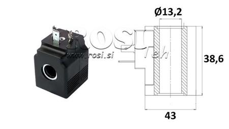 ELEKTROMAGNĒTISKĀ SPOLI 230V AC - SAE08 - fi 13.2mm-38.6mm 22W