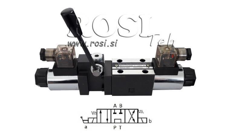 HYDRAULICKÝ RUKOVÄŤ A ELEKTROMAGNETICKÝ VENTIL CETOP 12/24/230V N2