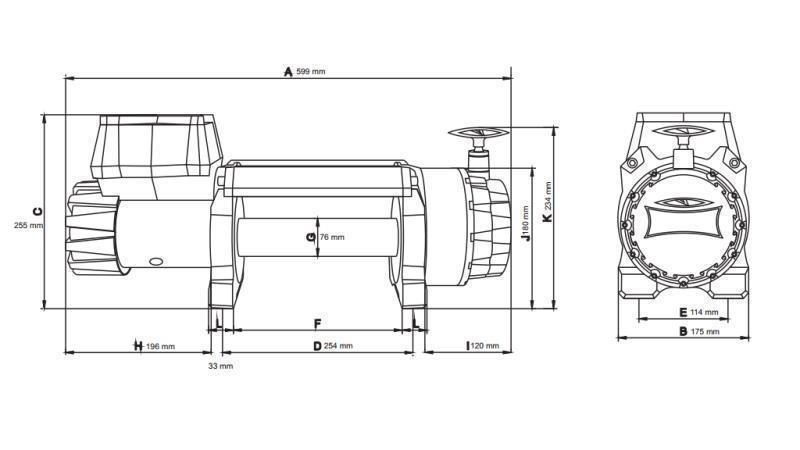 12 V ELEKTRISKAIS VINČS DWH 15000 HD - 6803 kg