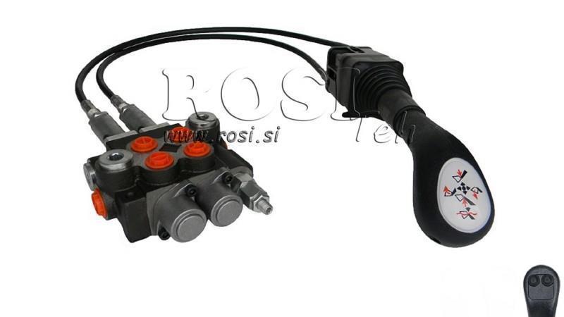 JOYSTICK 2x POGU AR PULKSTEŅU 1 m UN HIDRAULISKAIS VĀRSTS 2xP40 l.